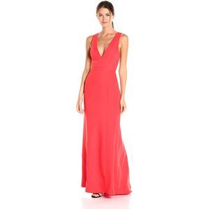 BCBGMAXAZRIA Riva Deep V Evening Dress